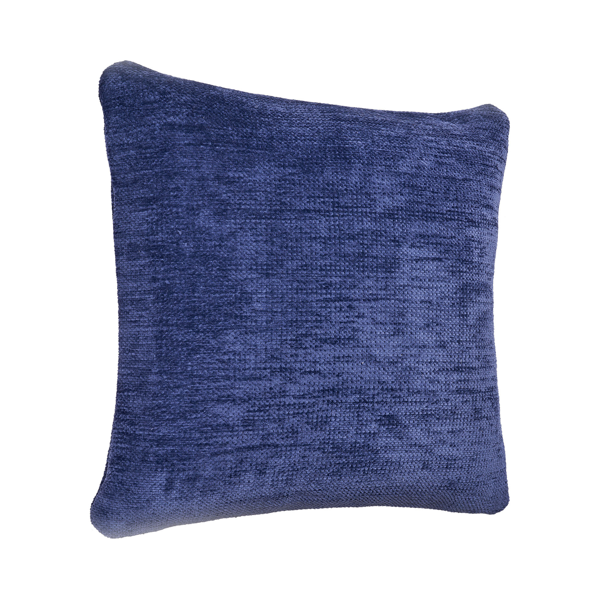24" X 24" Blue Chenille Zippered Pillow