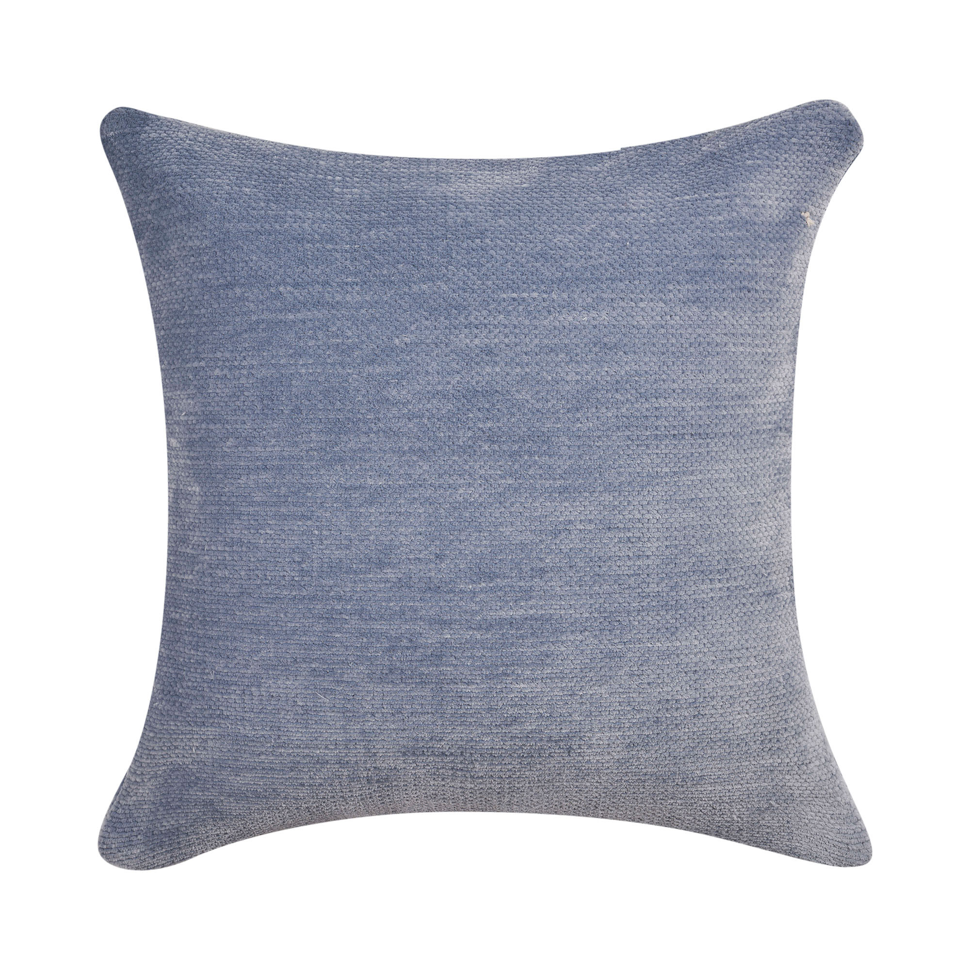 20" X 20" Blue Chenille Zippered Pillow-535257-1
