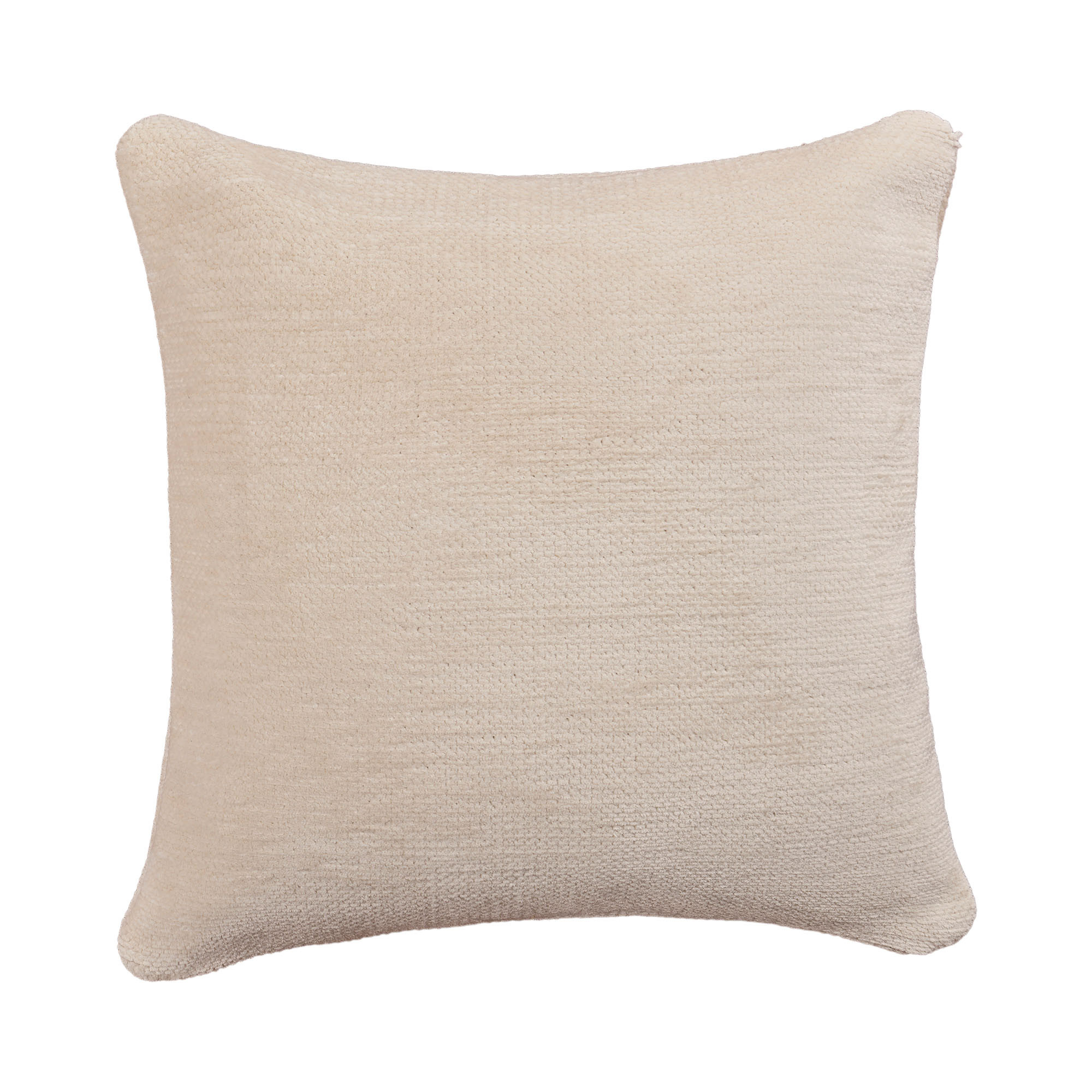 20" X 20" Ivory Chenille Zippered Pillow-535258-1