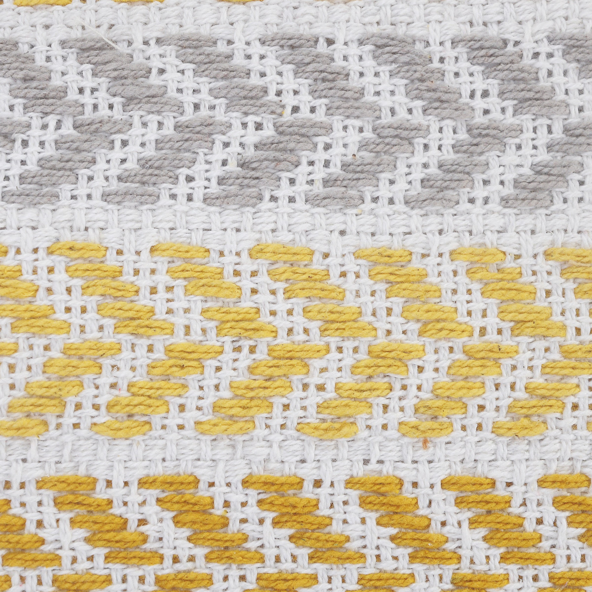 Set of Four 18" X 18" Orange Beach Chevron Cotton Zippered Pillow