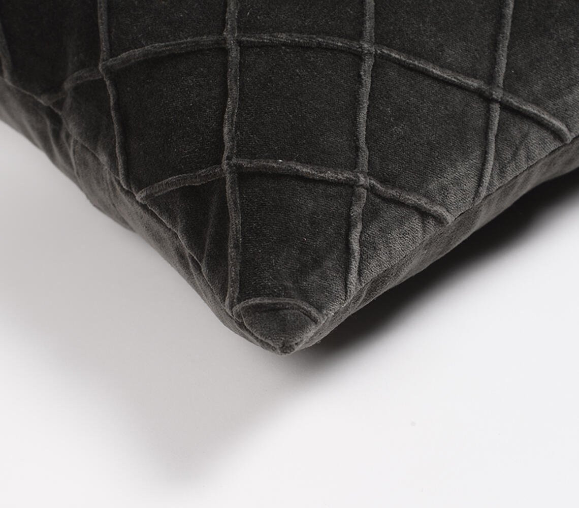 12" X 20" Gray Geometric Cotton Throw Pillow Cover