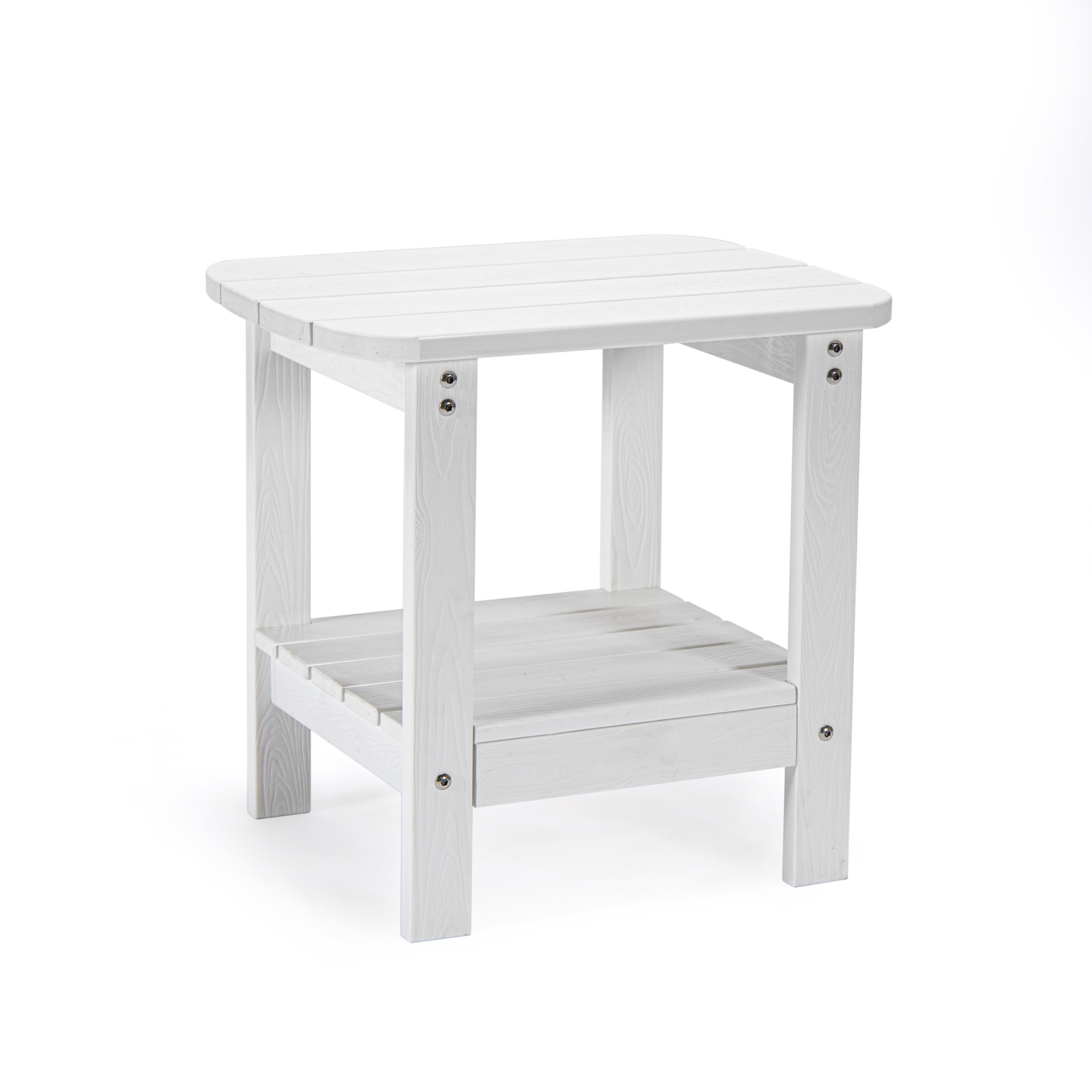 15" White Plastic Outdoor Side Table-543740-1