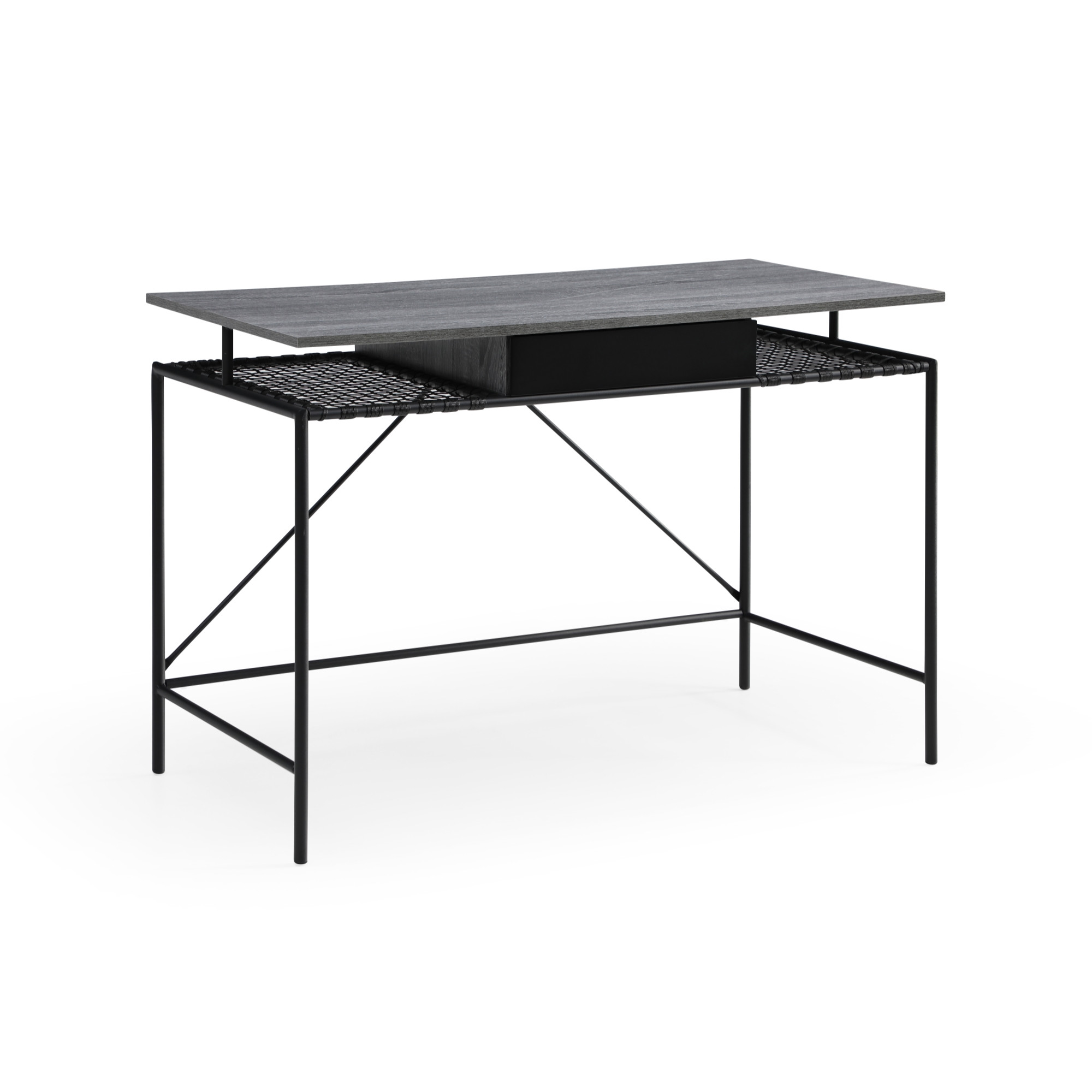 43" Gray and Black Writing Desk-543758-1