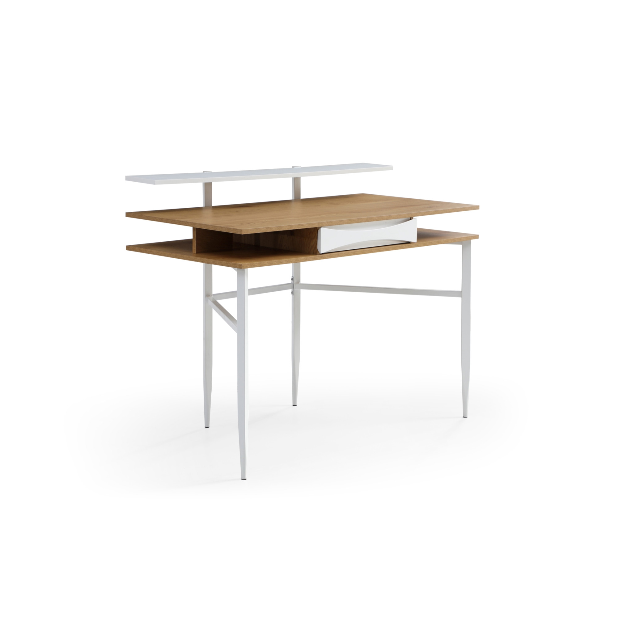 43" Natural and White Writing Desk-543761-1