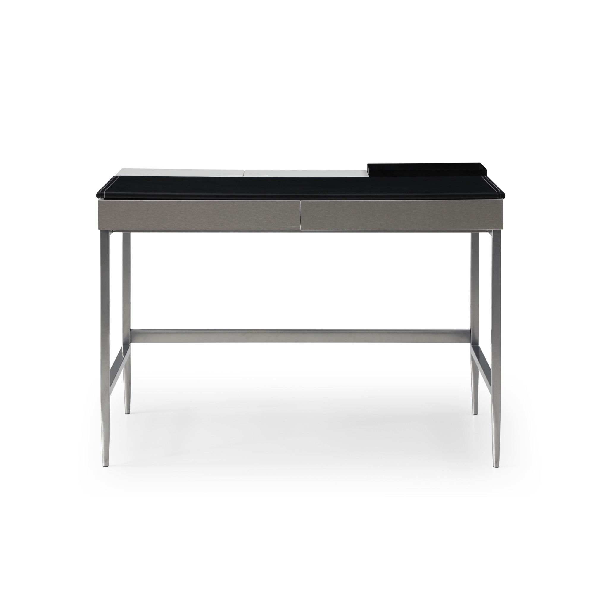 43" Black and Gray Writing Desk With Two Drawers-543771-1