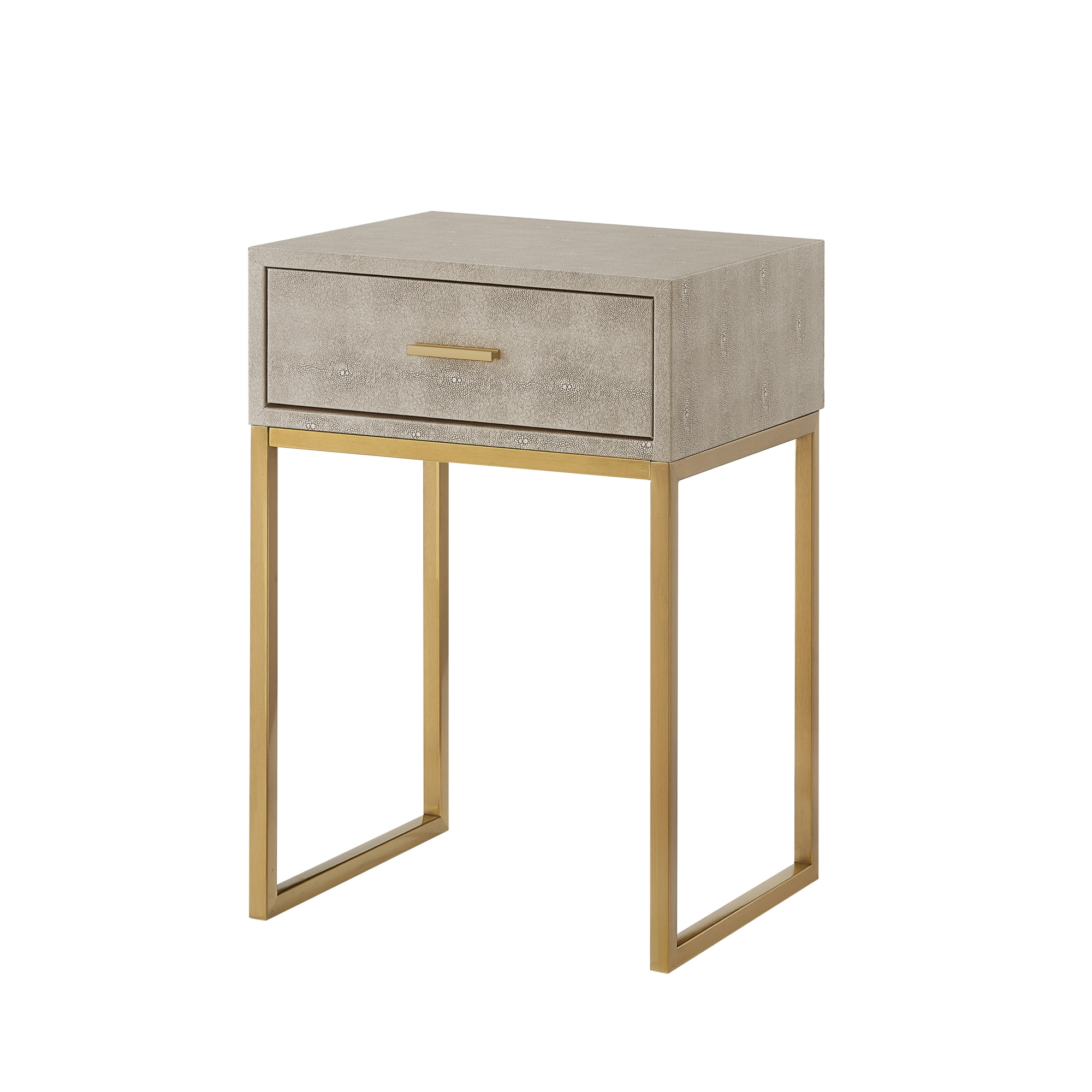 24" Gold and Cream End Table with Drawer-543908-1