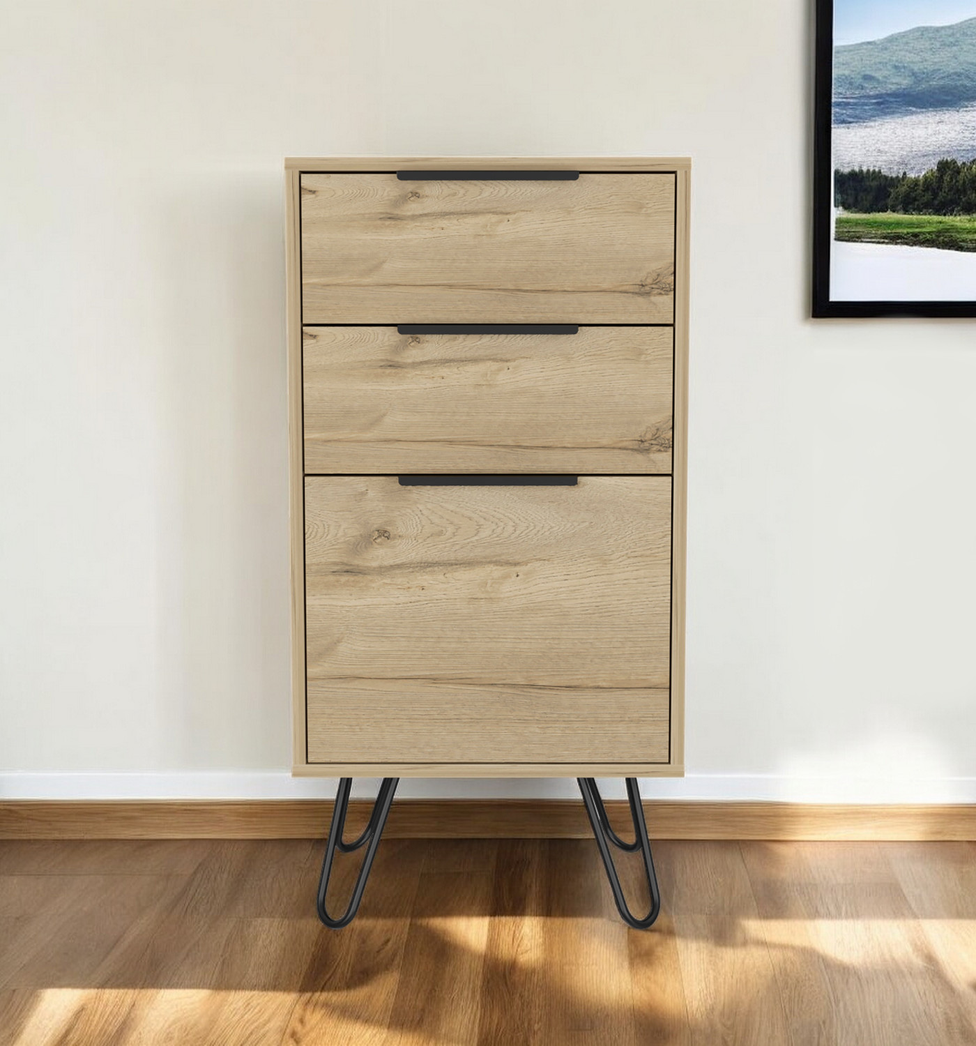 18" Natural Three Drawer Standard Chest-544034-1