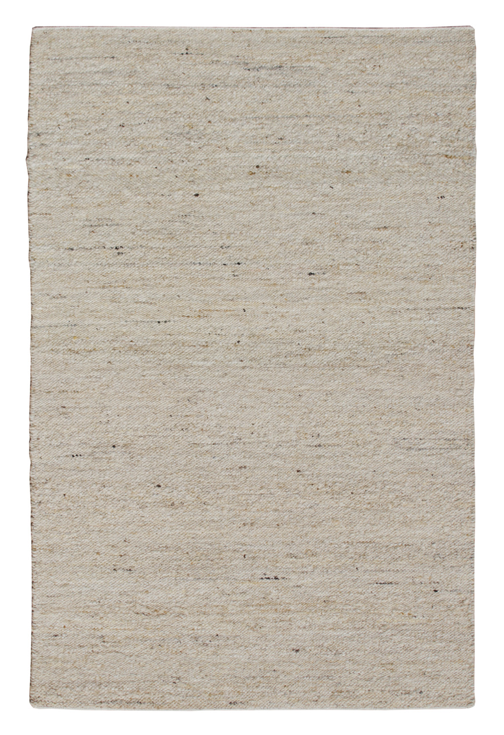 5' x 8' White Wool Hand Woven Area Rug-544140-1