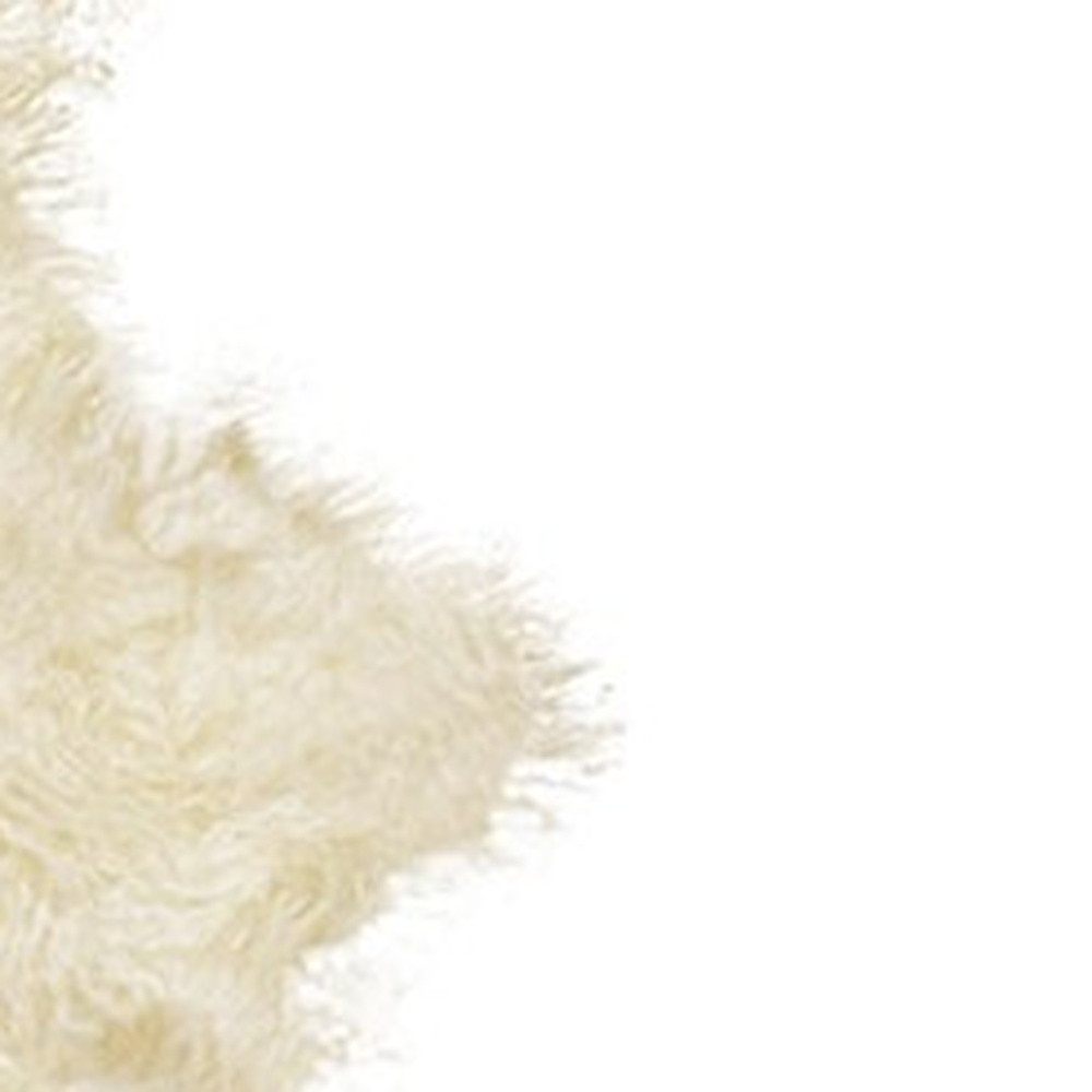 2" X 6" Natural Sheepskin Handmade Area Rug