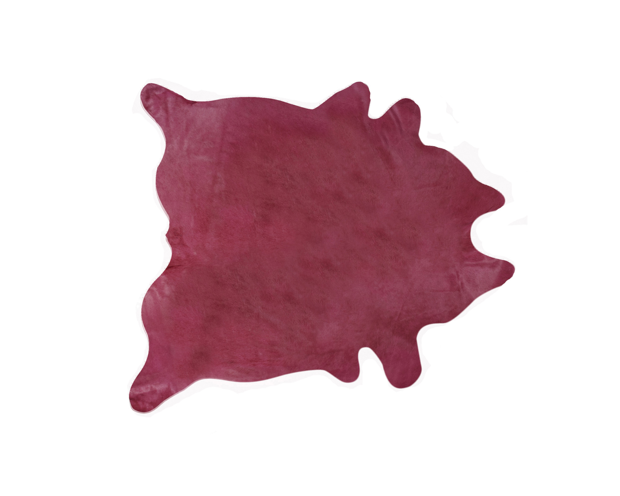 6' x 7' Fuchsia Cowhide Hand Knotted Area Rug-544304-1