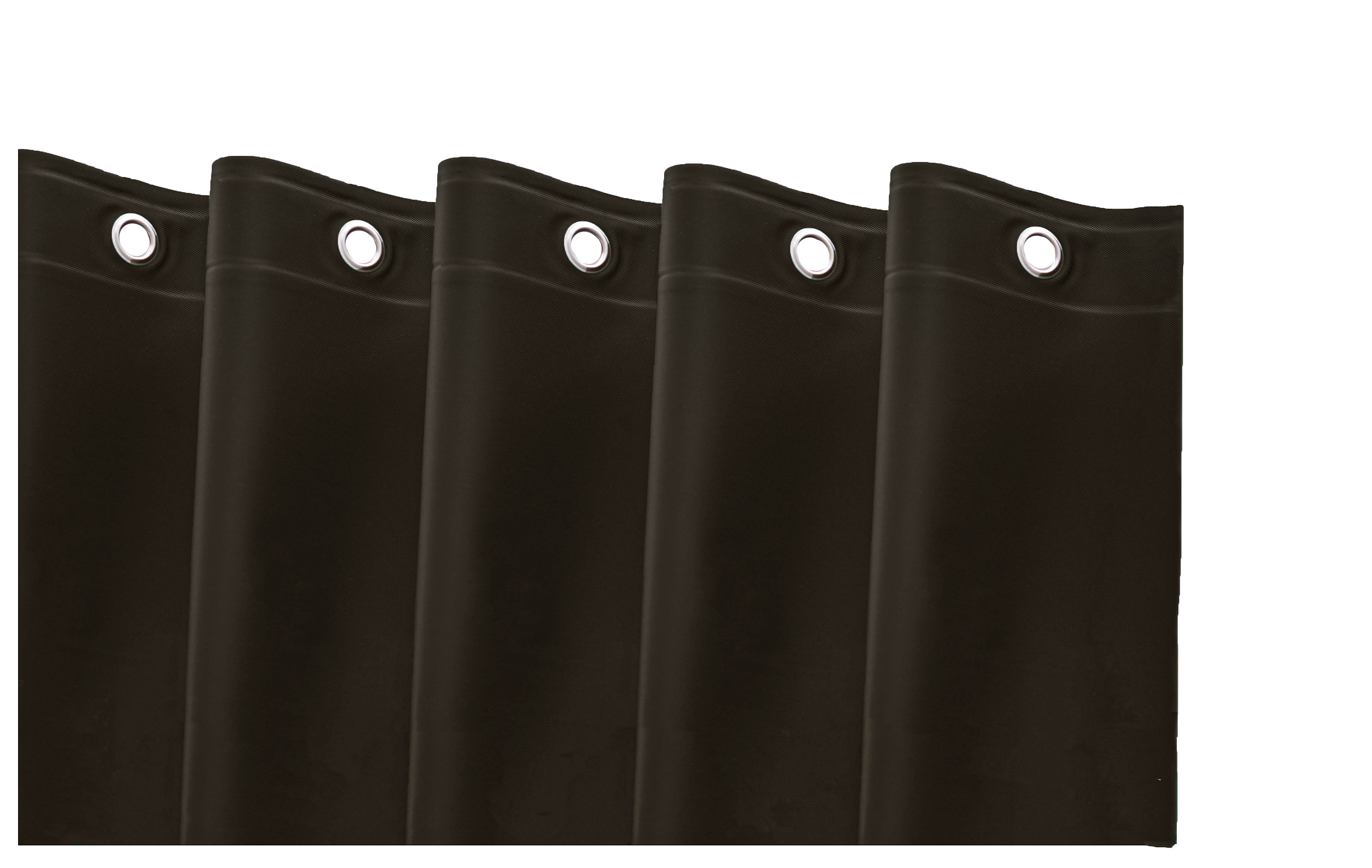 72" Black Vinyl Shower Curtain Liner-548973-1
