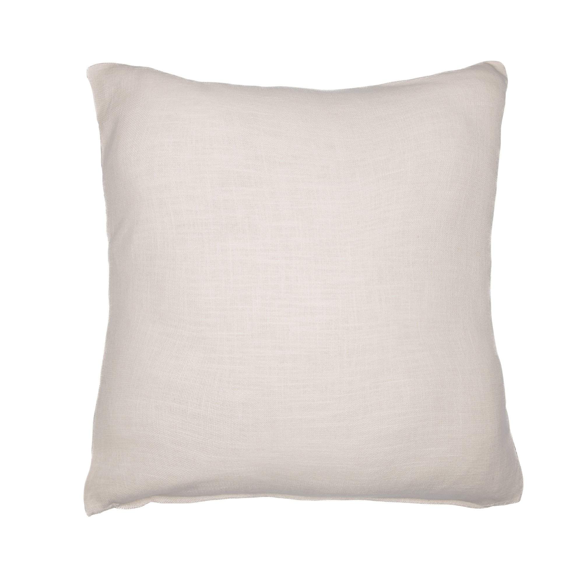 20" Ivory Red and Orange Geometric Cotton Blend Throw Pillow With Embroidery