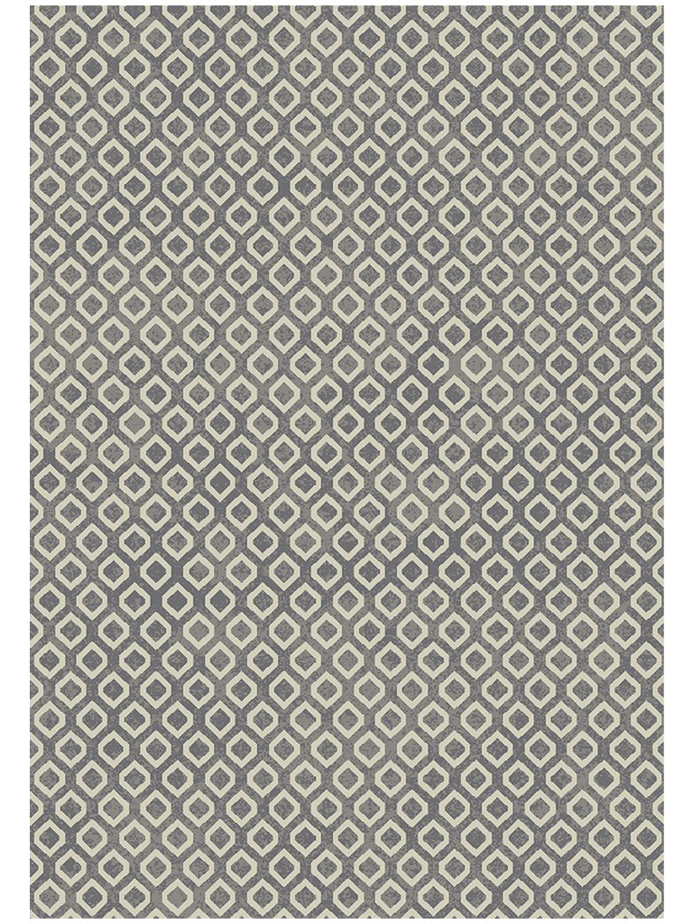 5" X 8" Beige and Gray Geometric Area Rug