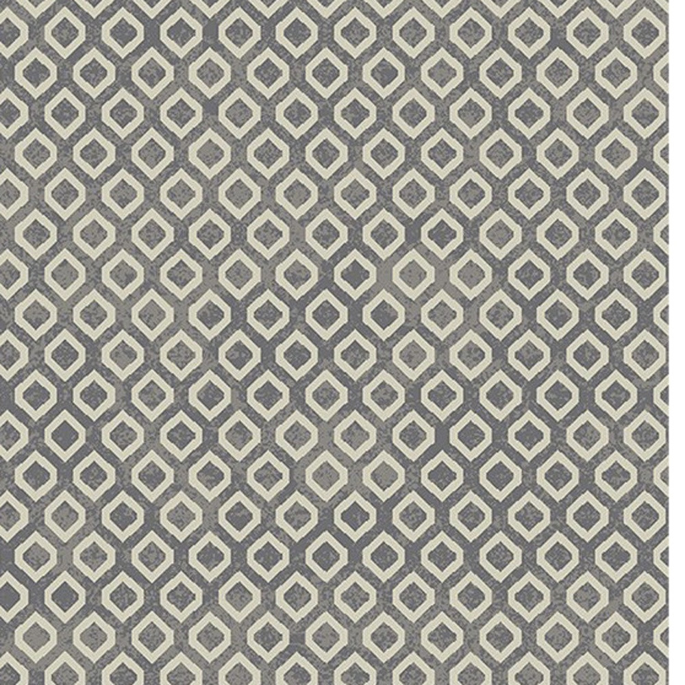 8" X 10" Beige and Gray Geometric Area Rug