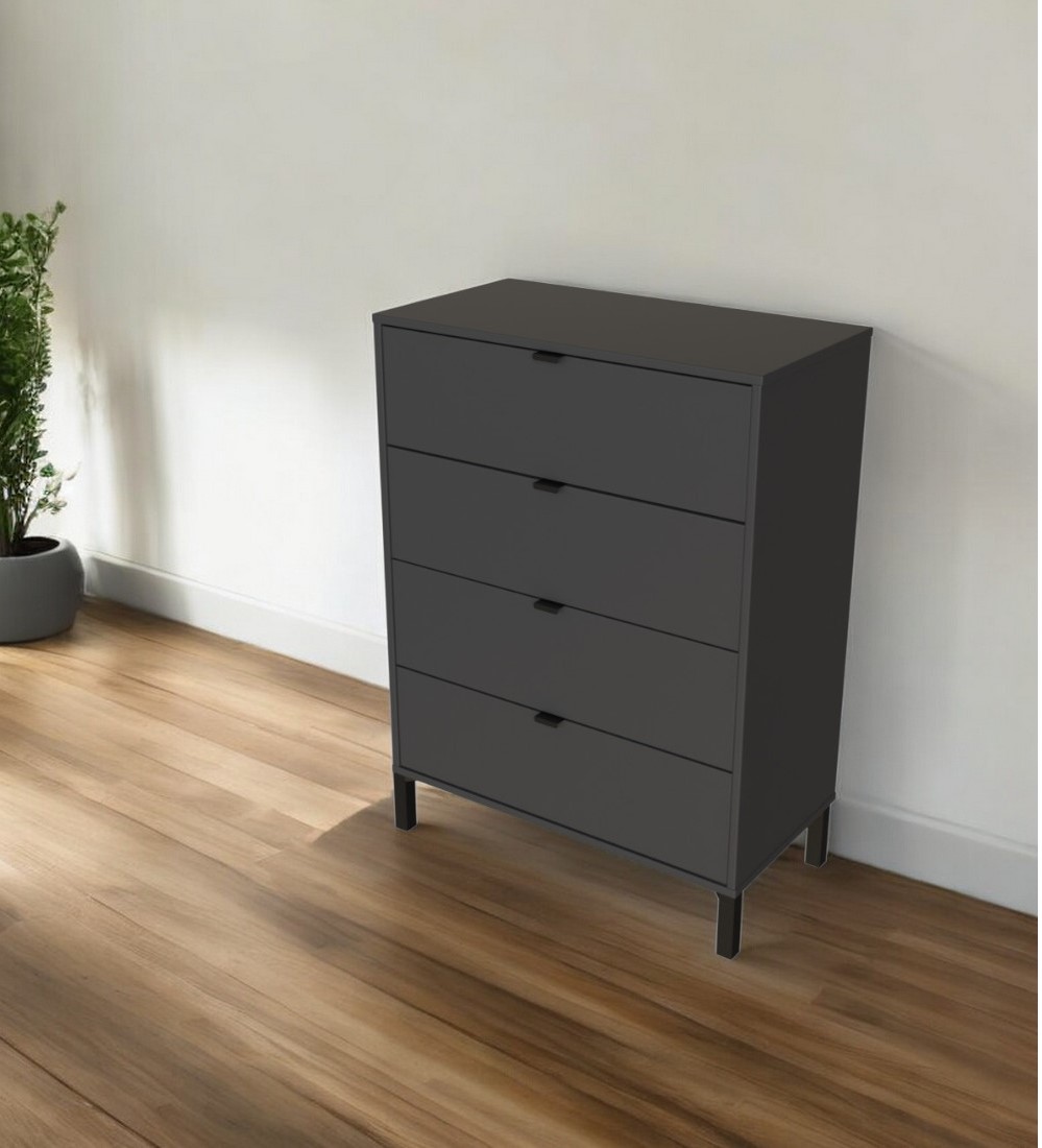 30" Dark Gray Four Drawer Standard Chest-552264-1
