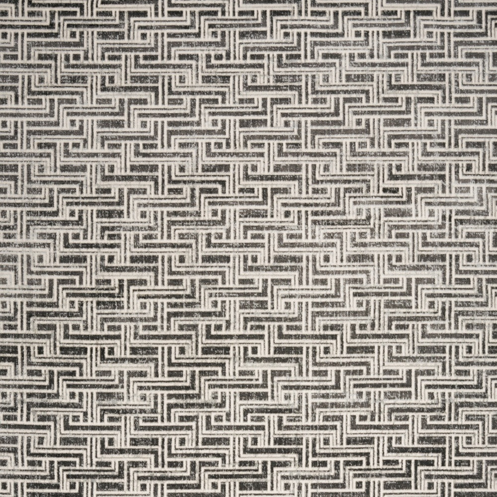 5" X 7" Gray Geometric Distressed Area Rug