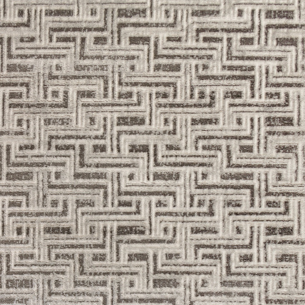 4" X 6" Gray Geometric Distressed Area Rug