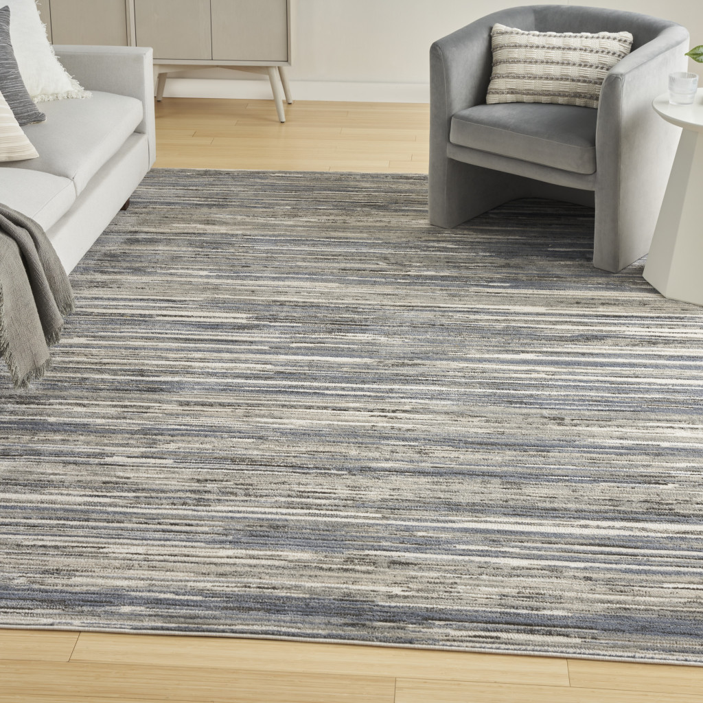 5" X 7" Cream Abstract Distressed Area Rug