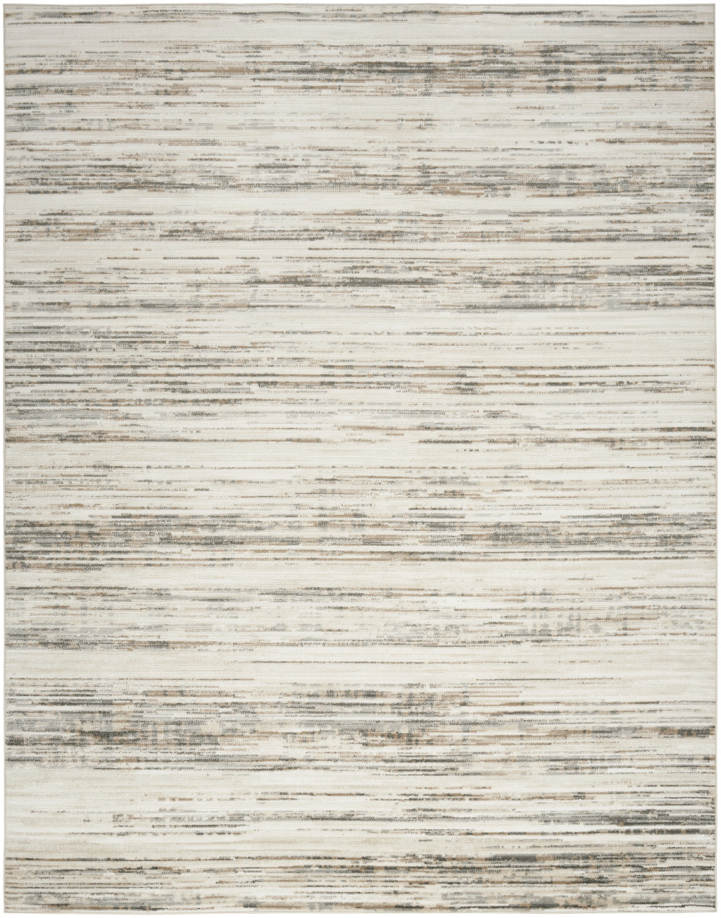 5" X 7" Cream Abstract Distressed Area Rug