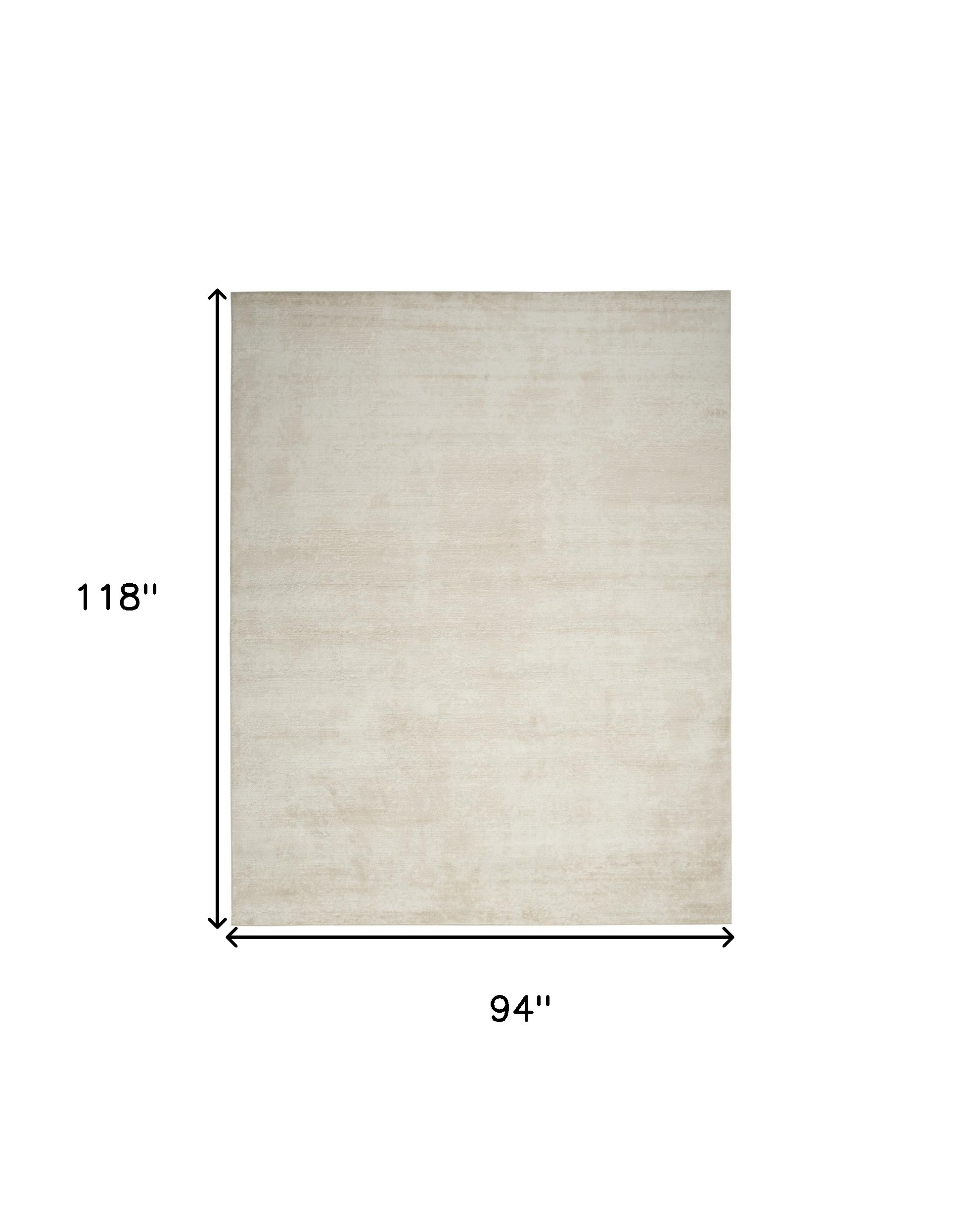 8" X 10" Cream Abstract Area Rug