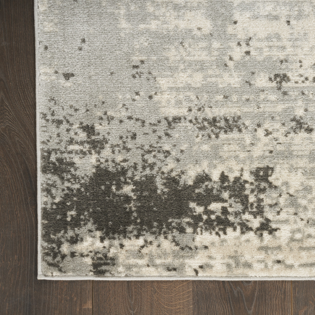 5" X 7" Cream Abstract Area Rug