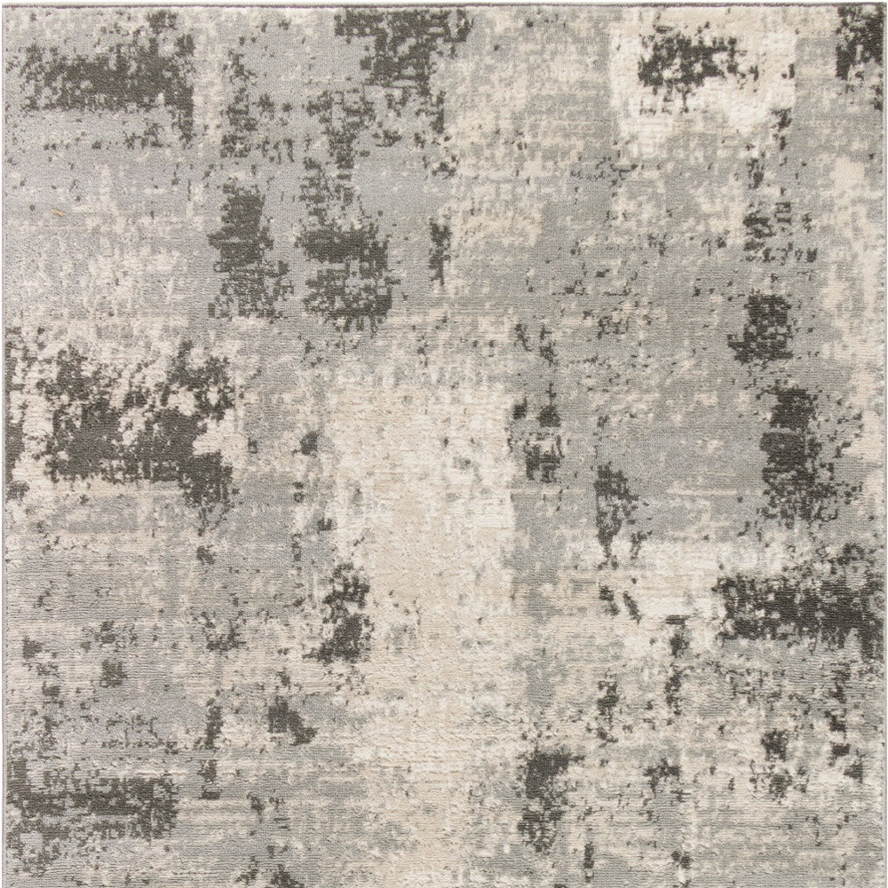 4" X 6" Cream Abstract Area Rug