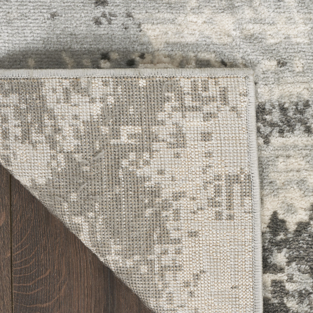 4" X 6" Cream Abstract Area Rug