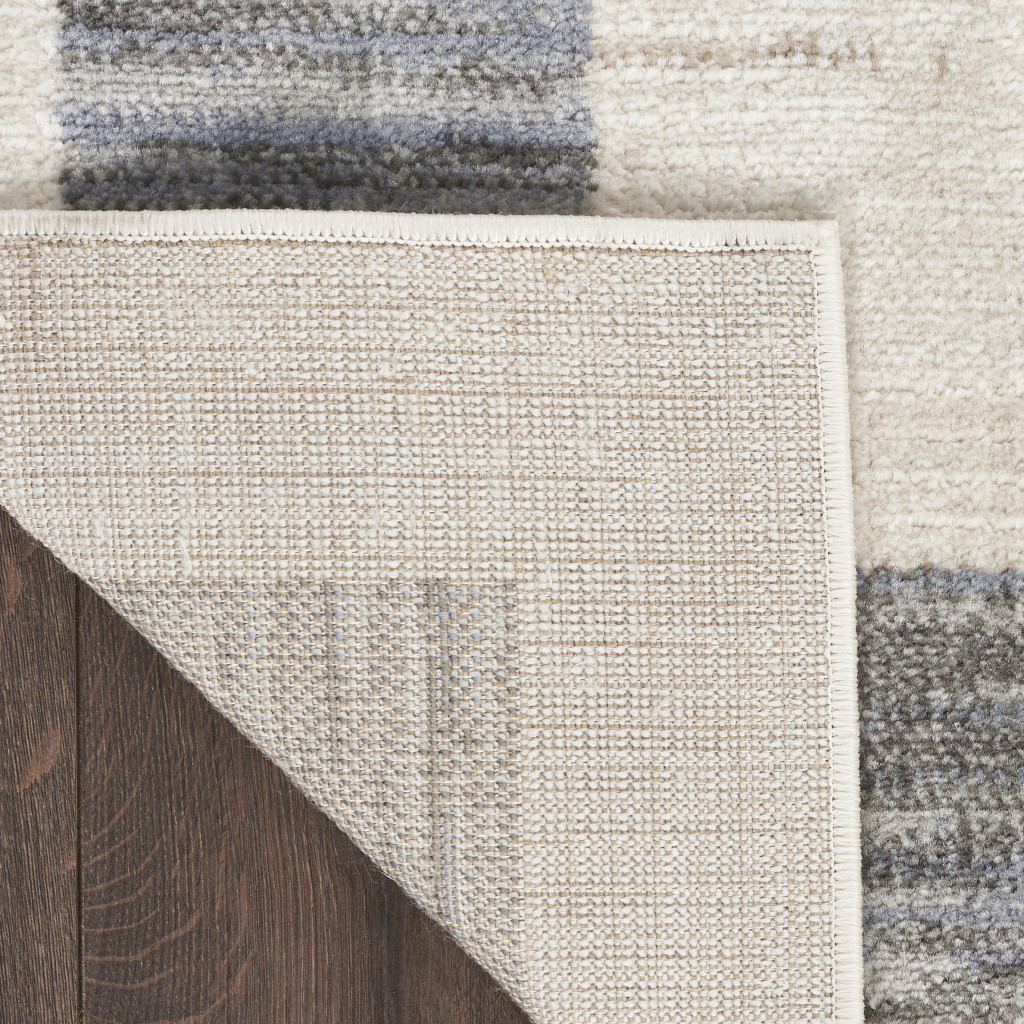 8" X 10" Gray Geometric Area Rug