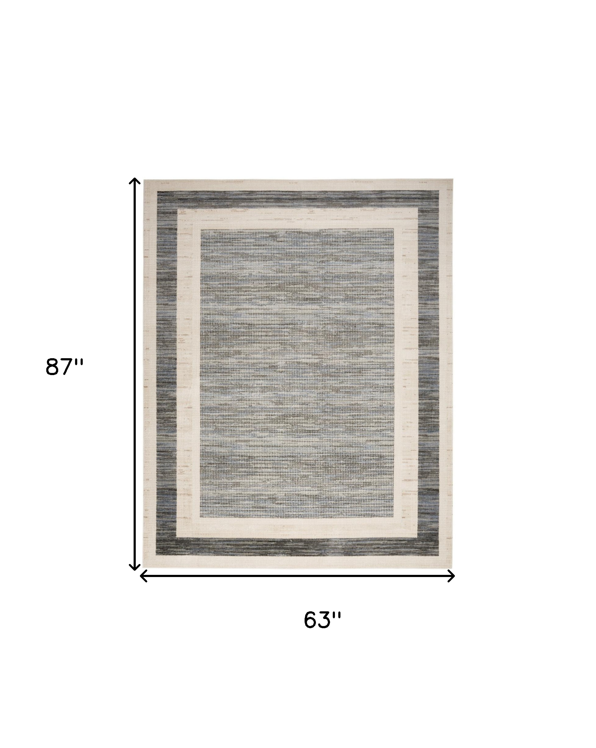 5" X 7" Gray Geometric Area Rug