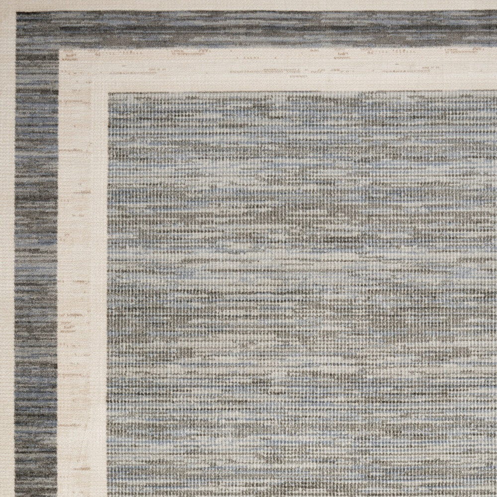 5" X 7" Gray Geometric Area Rug