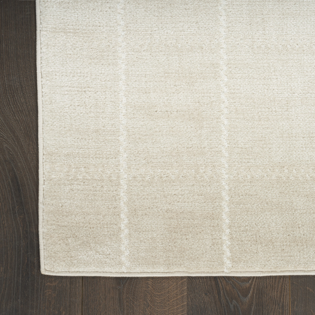 4" X 6" Cream Geometric Area Rug