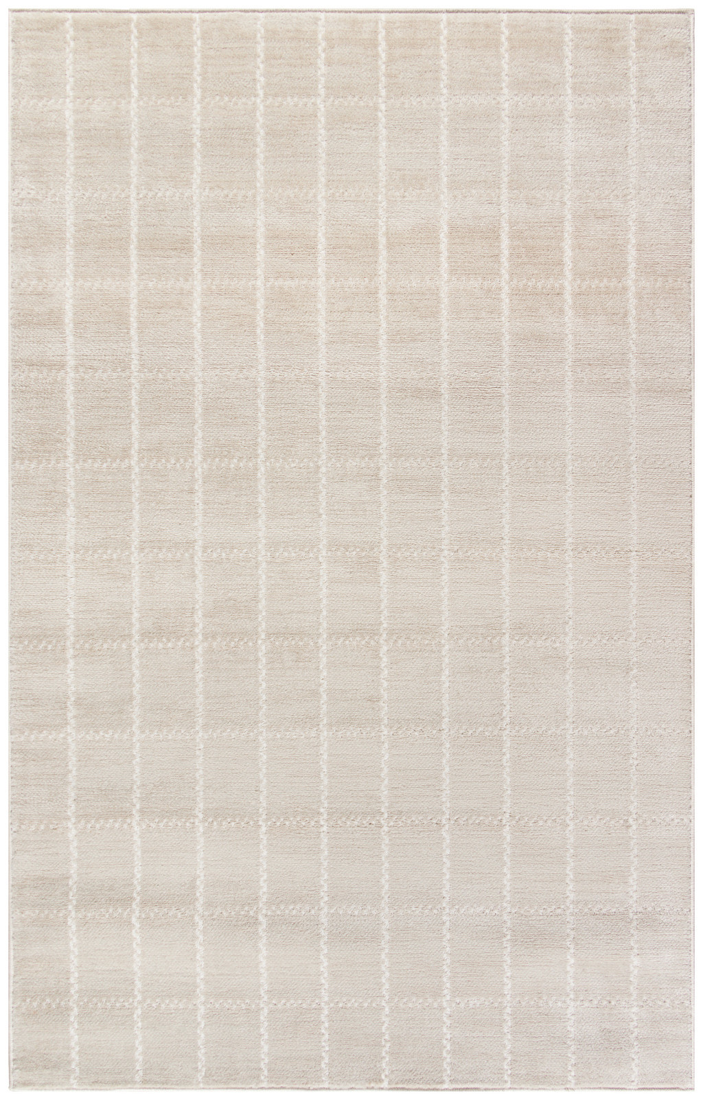4" X 6" Cream Geometric Area Rug