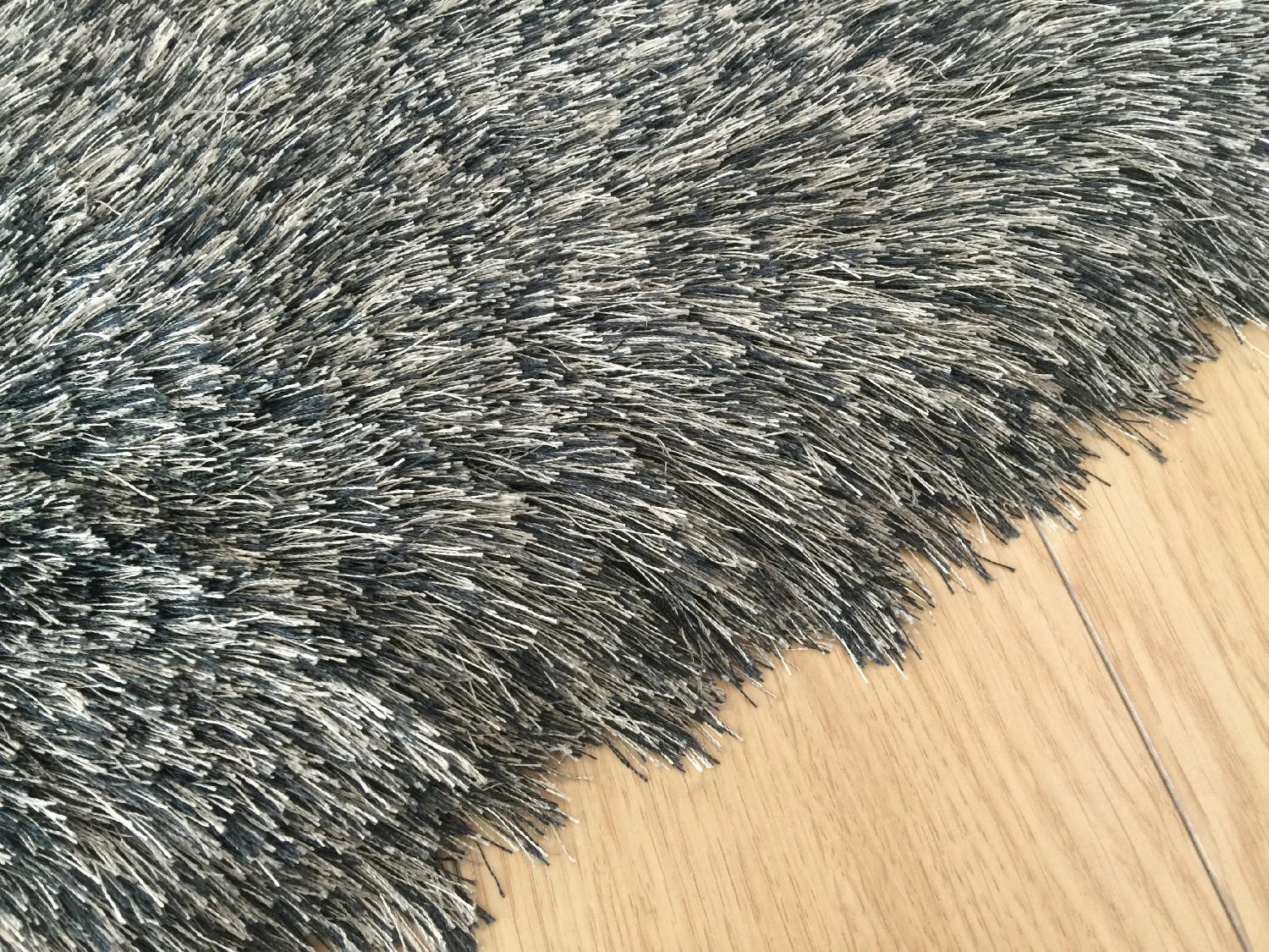 8" X 11" Gray Shag Hand Tufted Area Rug
