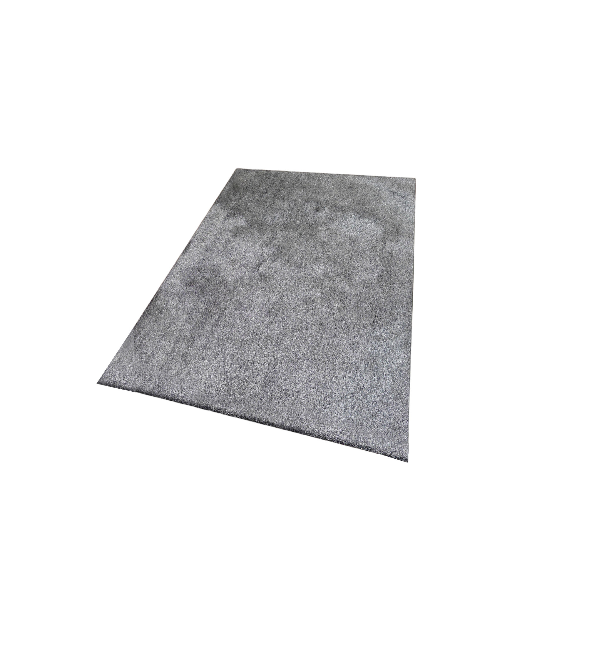 8" X 11" Gray Shag Hand Tufted Area Rug