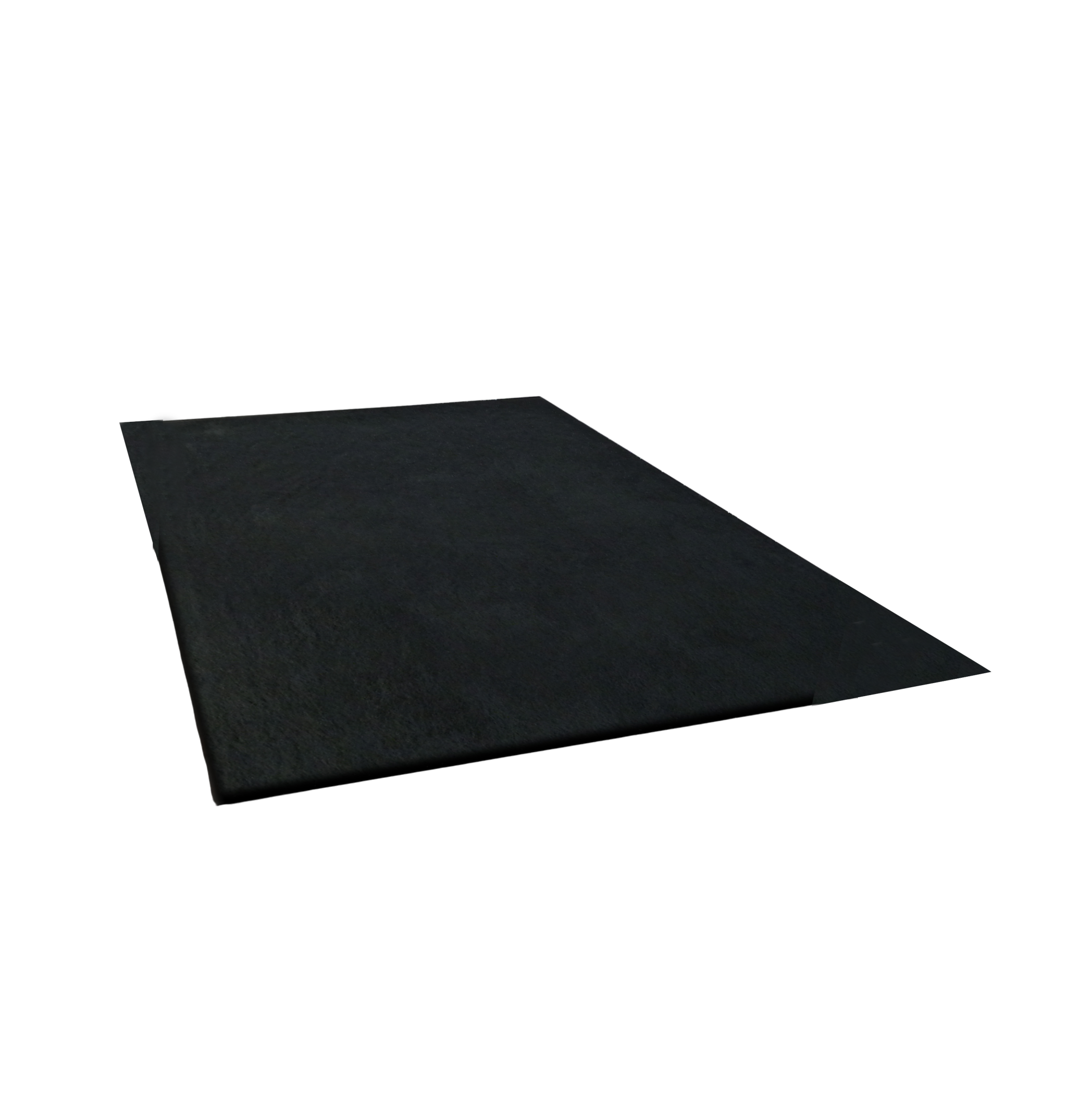 5" X 7" Black Shag Hand Tufted Area Rug