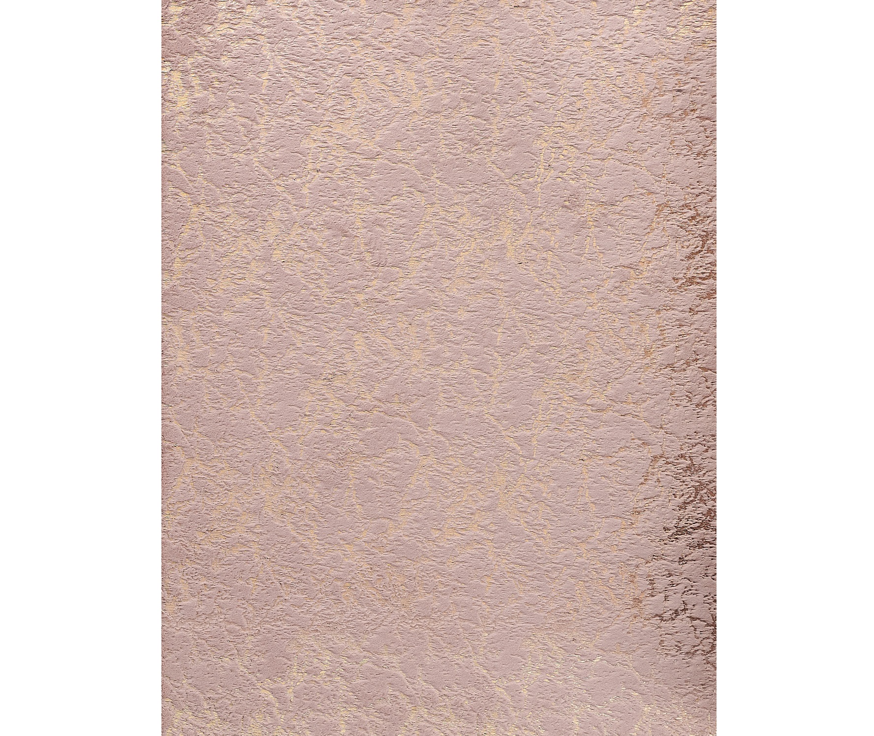 6" X 9" Pink and Gold Faux Fur Abstract Shag Non Skid Area Rug