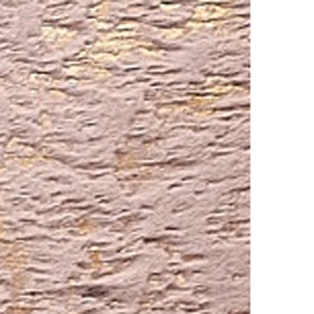 6" X 9" Pink and Gold Faux Fur Abstract Shag Non Skid Area Rug
