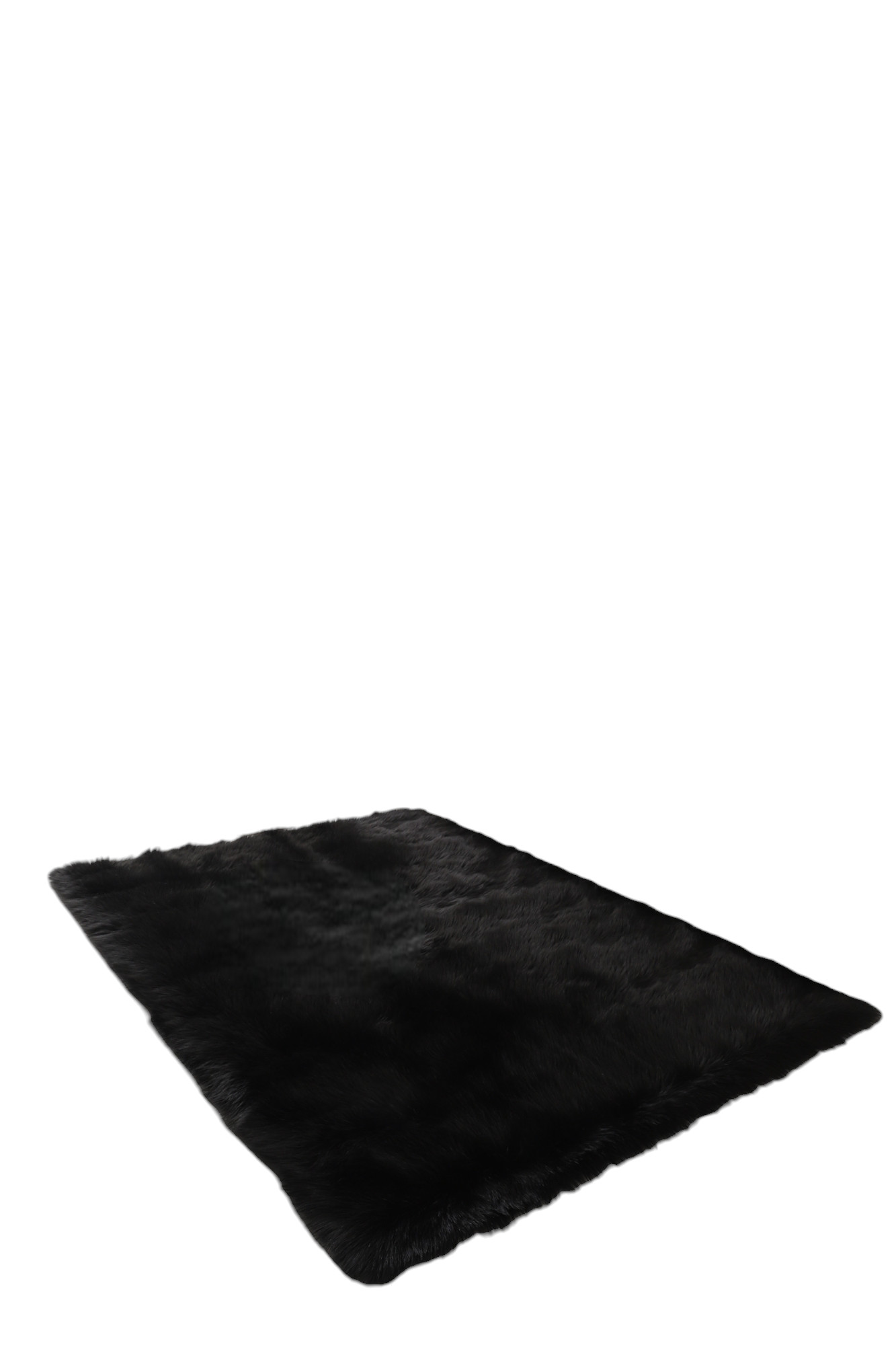 5" X 7" Charcoal Faux Sheepskin Shag Washable Area Rug