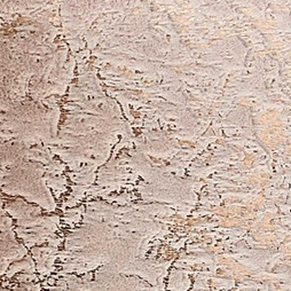 2" X 3" Beige and Gold Faux Fur Abstract Shag Non Skid Area Rug