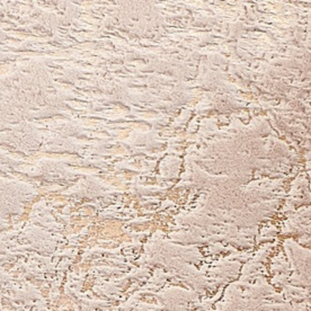 5" X 7" Beige and Gold Faux Fur Abstract Shag Non Skid Area Rug