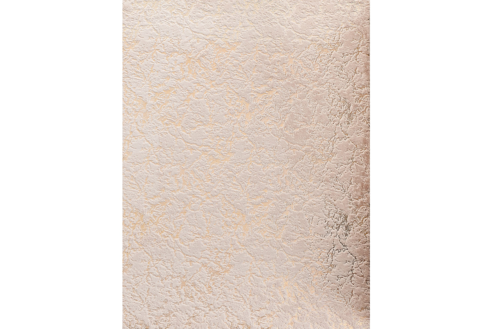 8" X 11" Beige and Gold Faux Fur Abstract Shag Non Skid Area Rug