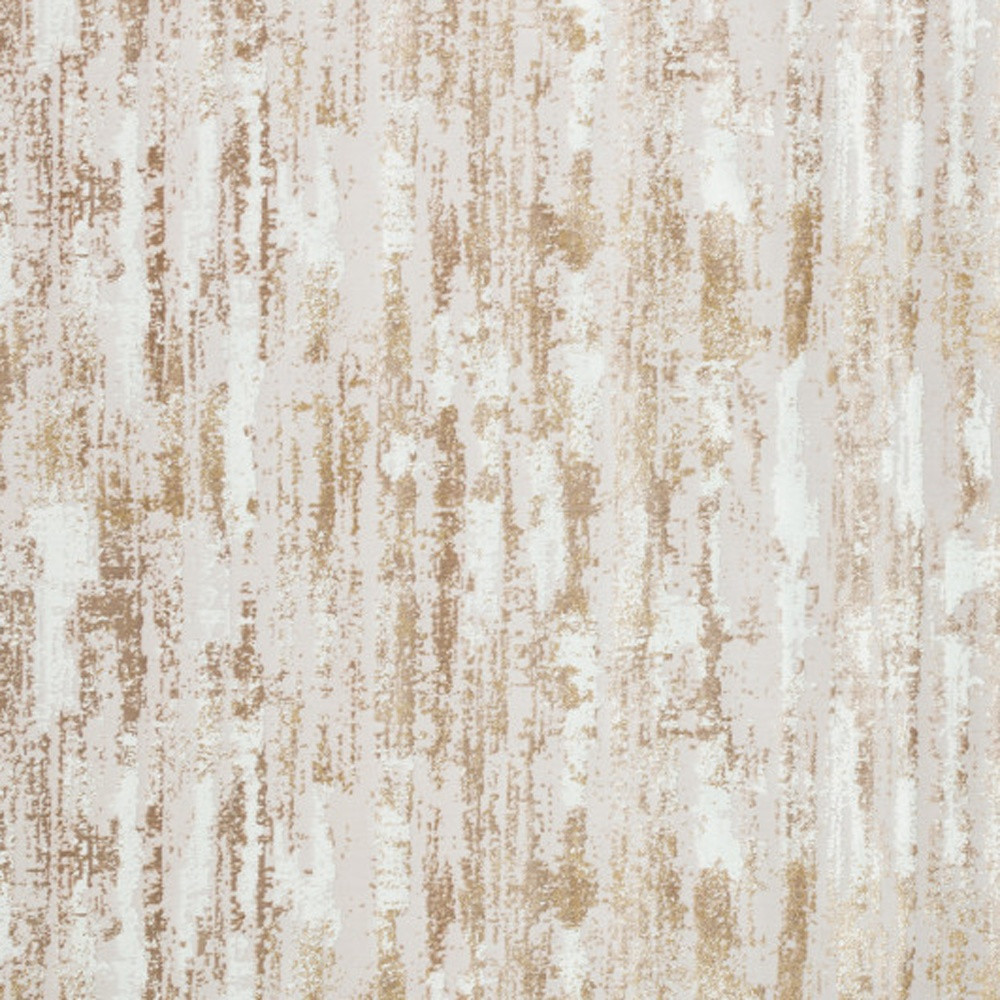 10" Gold and Ivory Abstract Washable Non Skid Area Rug