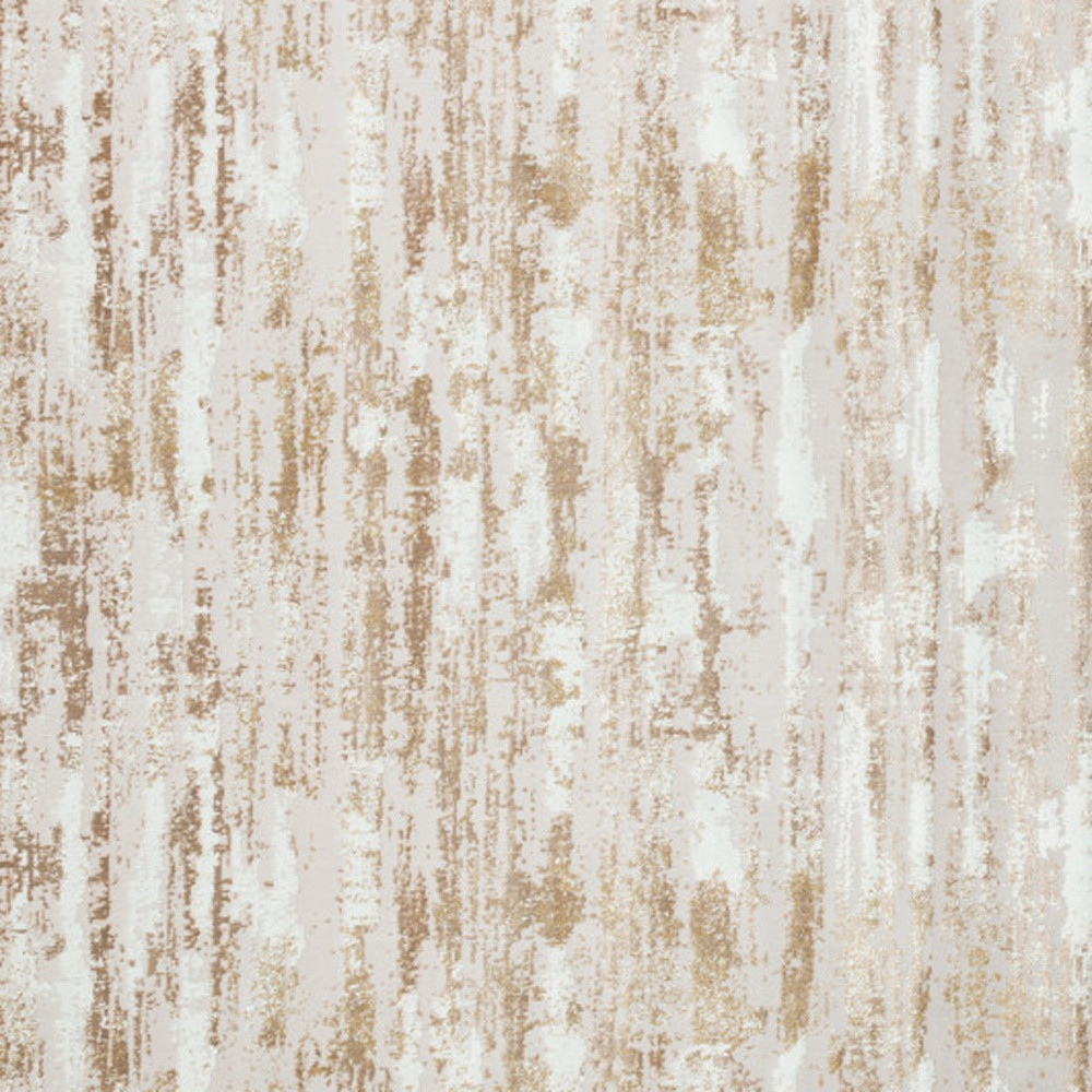 4" X 6" Gold and Ivory Abstract Washable Non Skid Area Rug