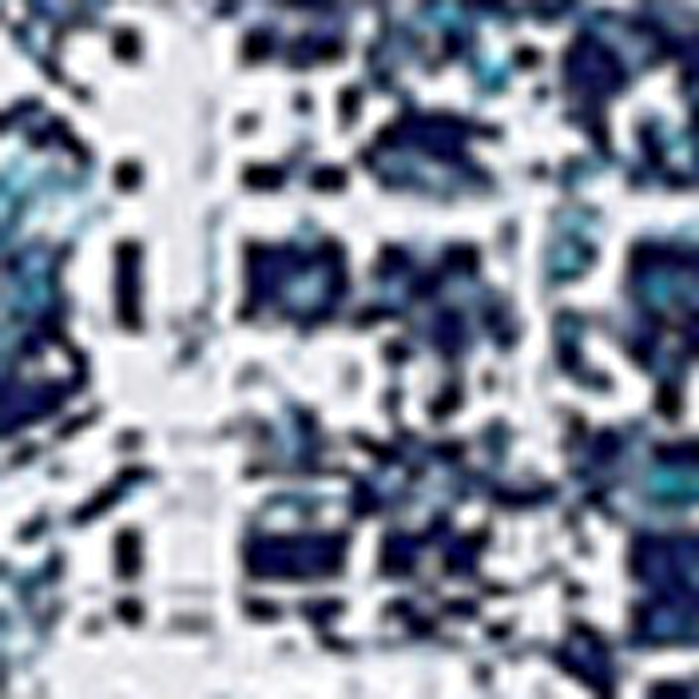 4" X 6" Blue and Silver Abstract Shag Printed Washable Non Skid Area Rug