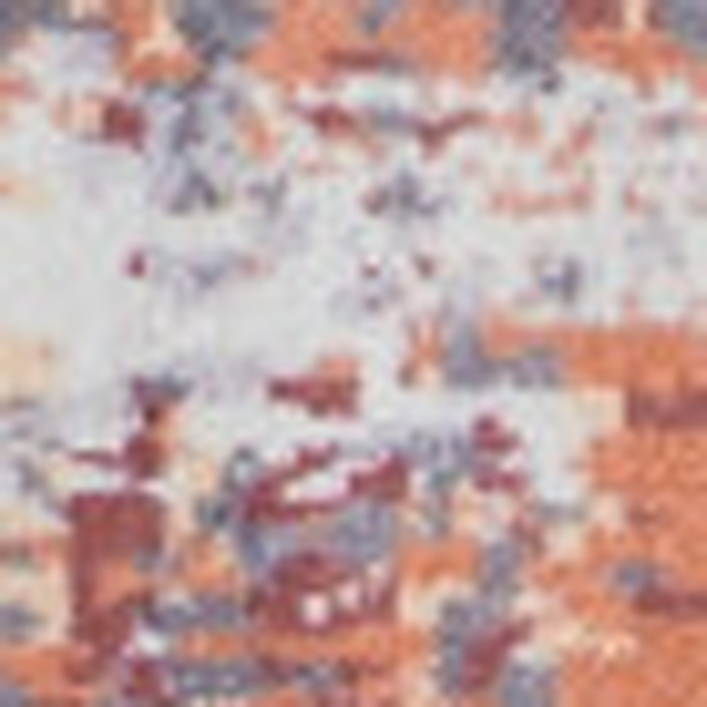 4" X 6" Gray and Brown Abstract Shag Printed Washable Non Skid Area Rug
