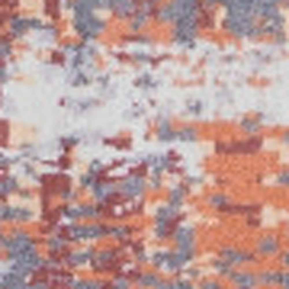 5" X 7" Gray and Brown Abstract Shag Printed Washable Non Skid Area Rug