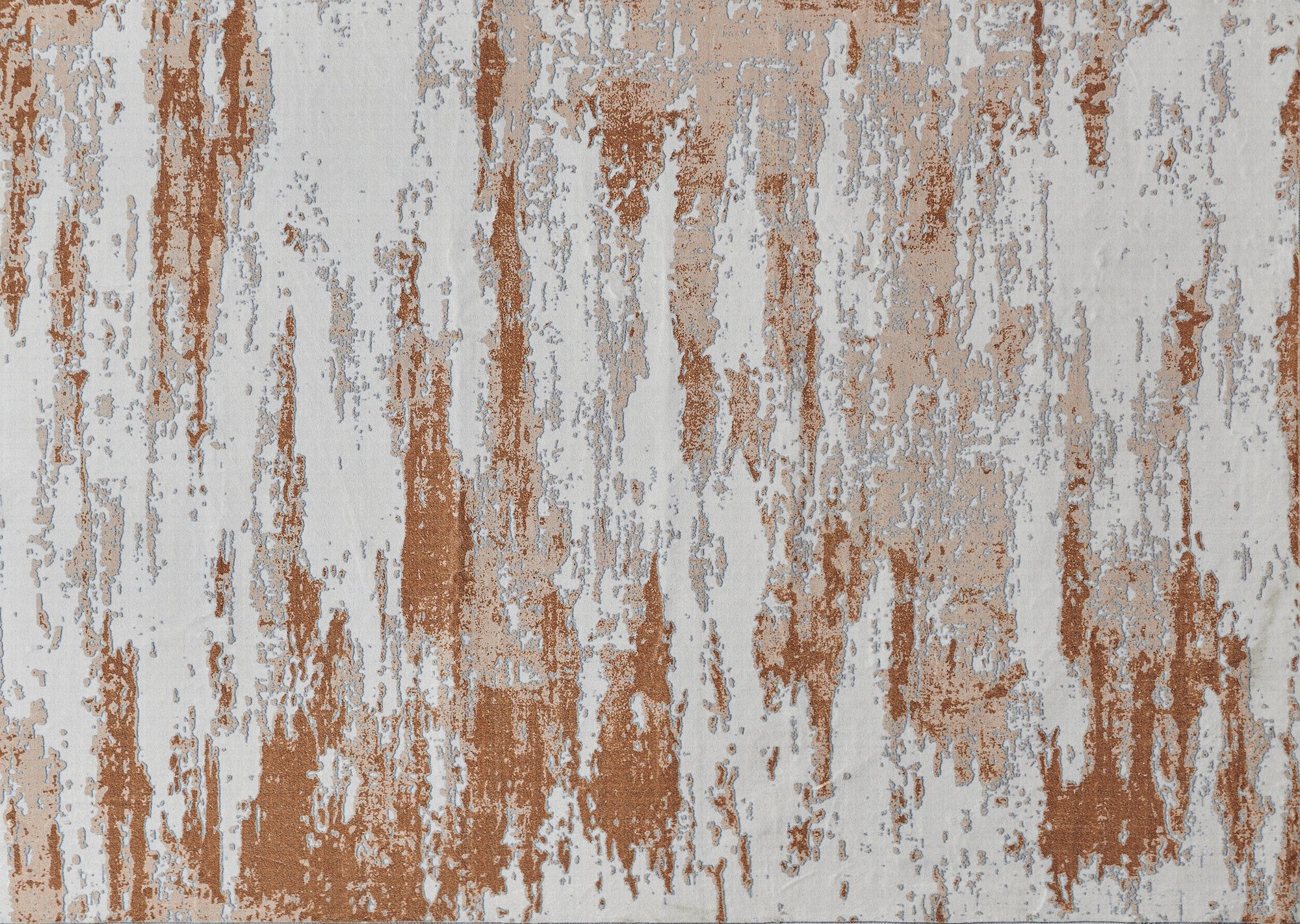 3" X 5" Gray and Brown Abstract Printed Washable Non Skid Area Rug