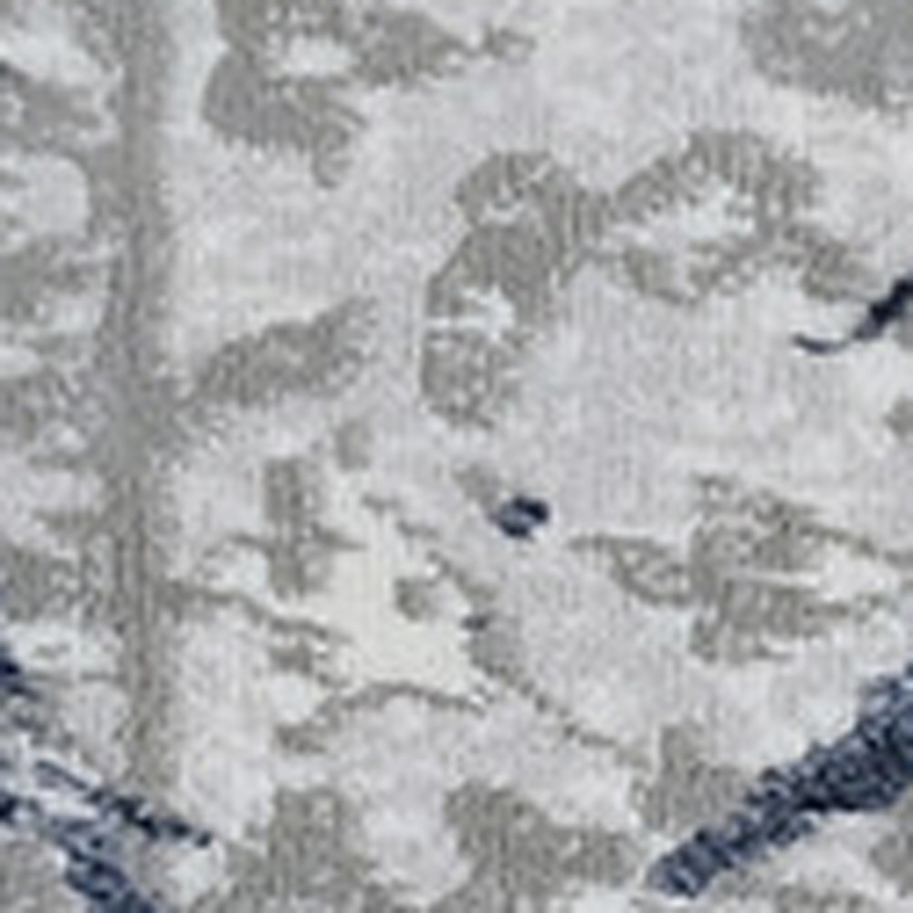 9" X 12" Blue and Gray Abstract Area Rug