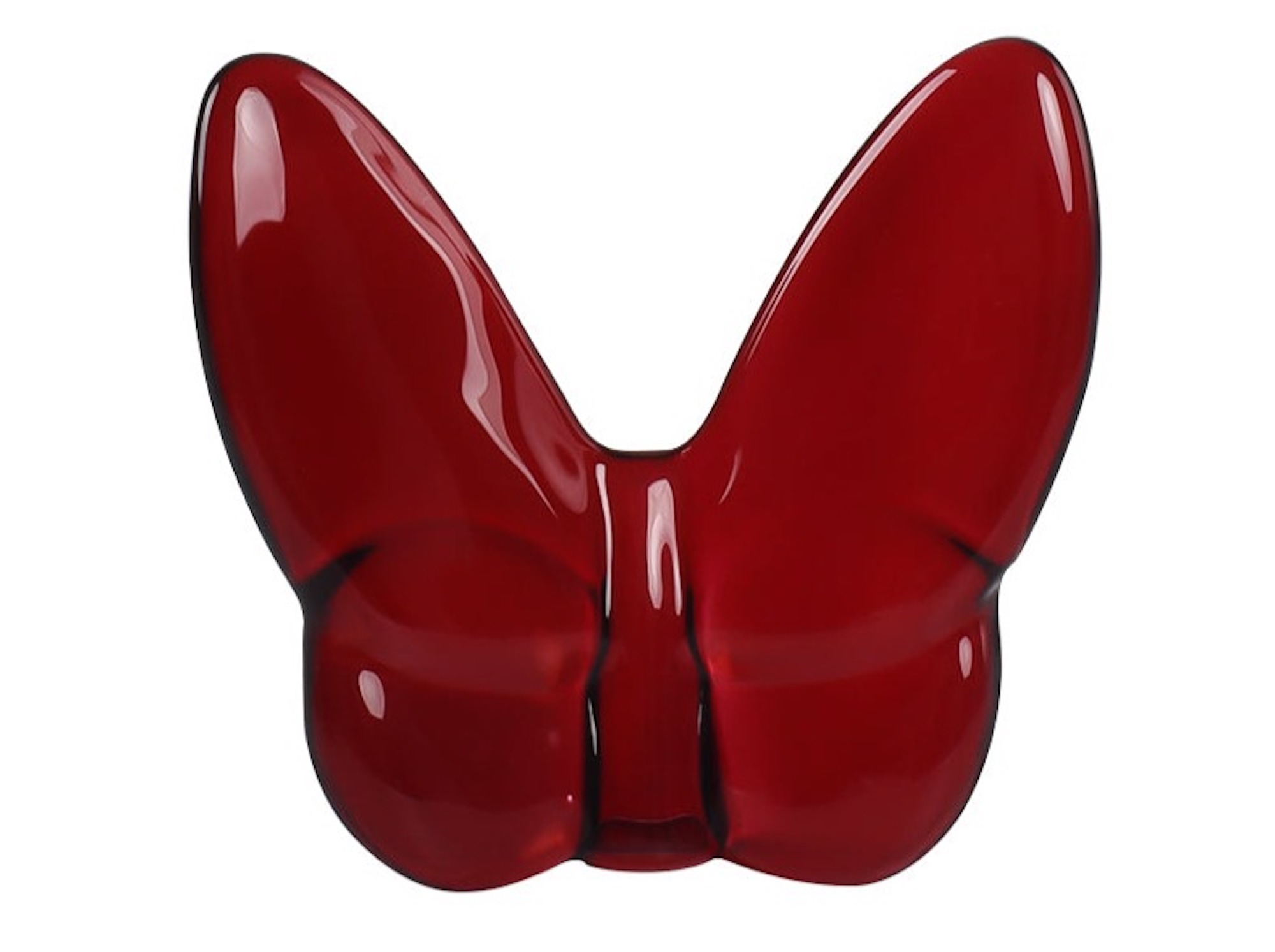 3" Burgundy Crystal Butterfly Figurine Tabletop Sculpture