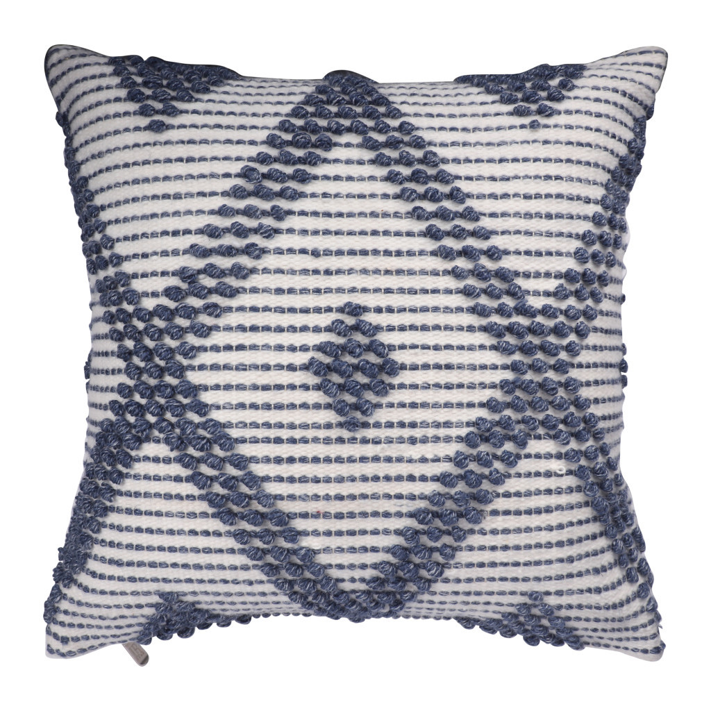 20" Blue Geometric Throw Pillow